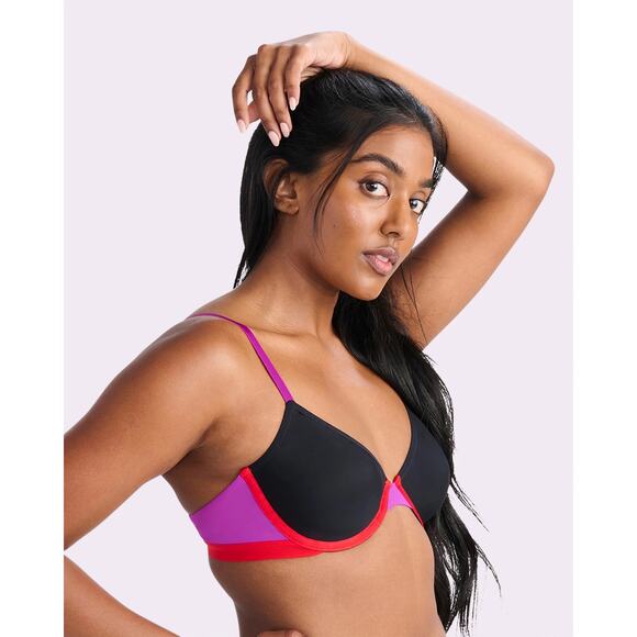 NWT Parade Re:Play Unlined‎ Underwire Bra XS Eightball Colorblock Ultra Soft - Picture 8 of 16